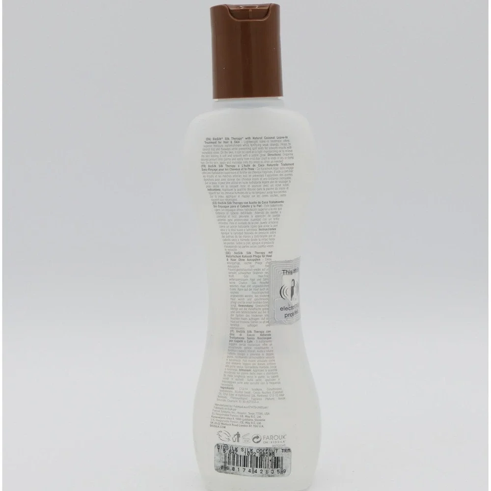 Biosilk Silk Therapy Leave-In Treatment Natural Coconut Oil 5.64 oz Hair & Skin